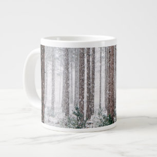 Taza De Café Grande Pinos nevados
