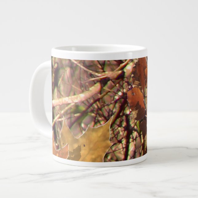 Taza De Café Grande Pintura del camuflaje de Camo de la naturaleza de (Izquierda)