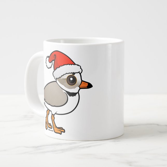 Taza De Café Grande Piping Plover Santa (Izquierda)