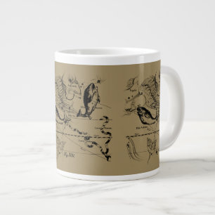 Taza De Café Grande Pisces Constellation Hevelius 1690 en Taupe