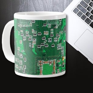 Taza De Café Grande Placa del circuito impreso para el circuito verde 
