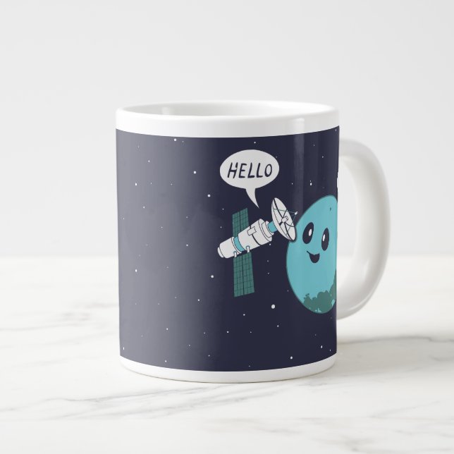 Taza De Café Grande Planeta (Derecha)