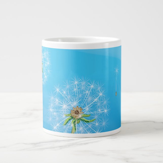 Taza De Café Grande Planta de Dandelion (Frente)