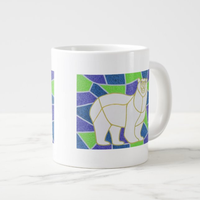 Taza De Café Grande Polar refiera el vitral (Derecha)
