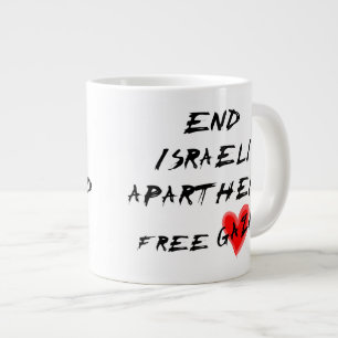 Taza De Café Grande Poner fin al Apartheid israelí en Gaza
