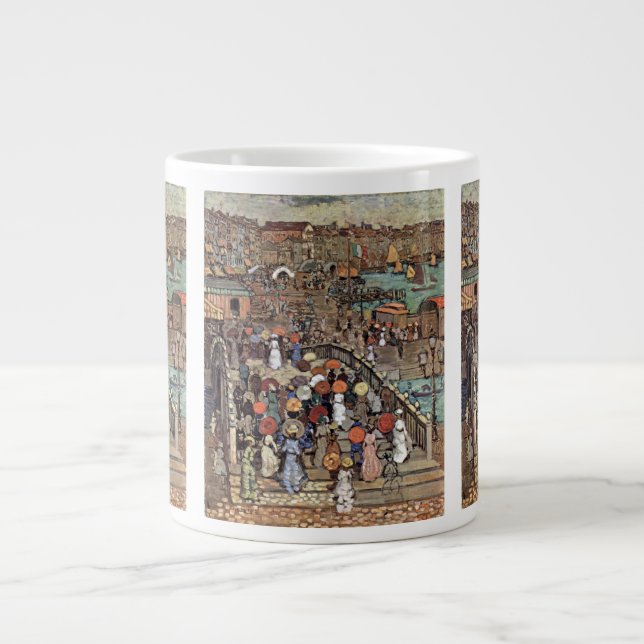 Taza De Café Grande Ponte Della Paglia, Venecia, por Maurice Prenderga (Frente)
