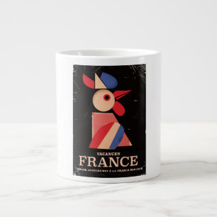 Taza De Café Grande Poster de vacaciones de la vieja Francia