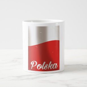 Taza De Café Grande Póster de viaje vintage de Polonia, Poland