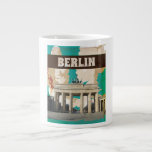 Taza De Café Grande Poster de Viajes de Berlín Vintage<br><div class="desc">Poster de Viajes de Berlín Vintage. Retro Alemania,  Berlin Classic Travel o Poster de vacaciones.</div>