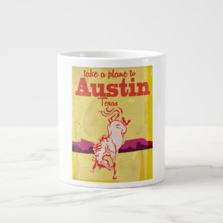 Taza De Café Grande Poster de viajes vintage de Austin Texas