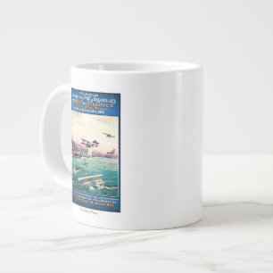 Taza De Café Grande Poster promocional cancelado del avión del