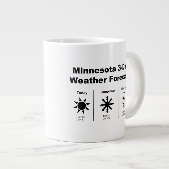 Taza De Café Grande Predicción meteorológica de Minnesota (Derecha)