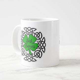 Taza De Café Grande Princesa irlandesa céltica