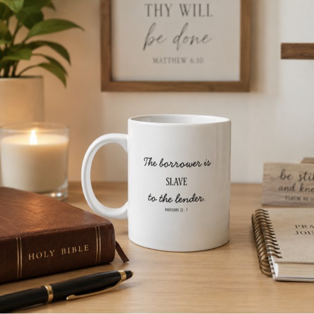 Taza De Café Grande Proverbios 22:7 (Subido por el creador)