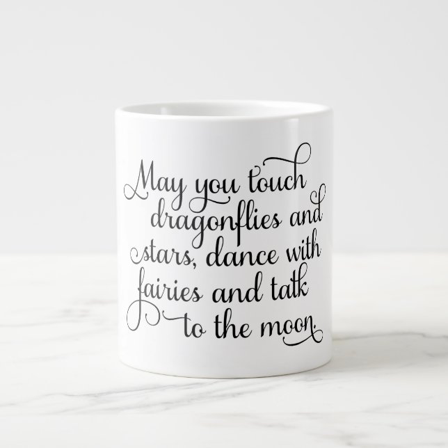 Taza De Café Grande Puede usted bailar con la bendición irlandesa de (Frente)