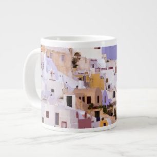 Taza De Café Grande Puesta de sol en Oil, Santorini 2