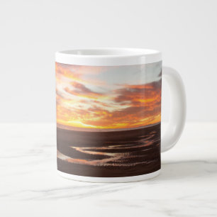 Taza De Café Grande Puesta del sol en el mar de Cortez