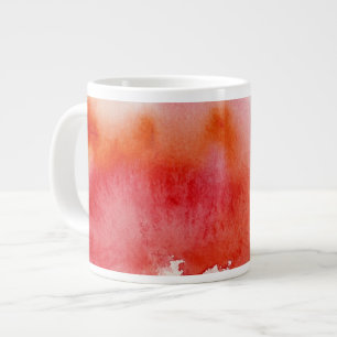 Taza De Café Grande Punto rojo, pintado a mano abstracto de la