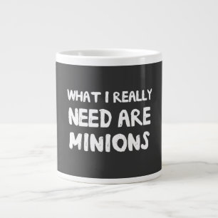 Taza De Café Grande Qué necesito realmente son los minions