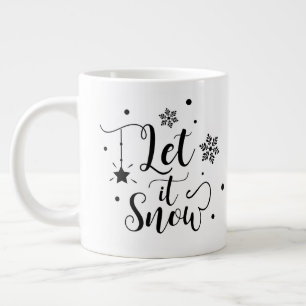 Taza De Café Grande Que nieve/Navidades citen /Mug