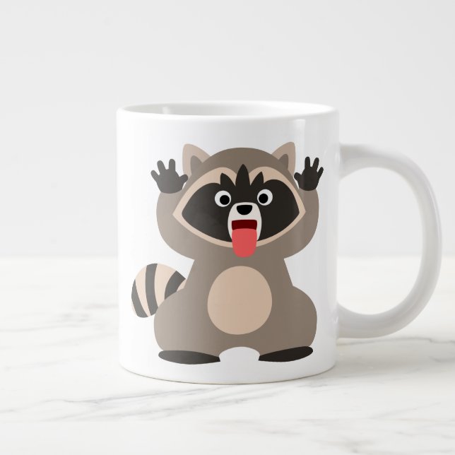 Taza De Café Grande Raccoon, un Personalizado barato (Derecha)