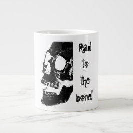 Taza De Café Grande "Rad al hueso!" con el cráneo humano