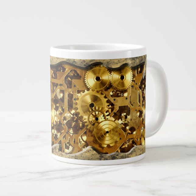 Taza De Café Grande Radical Steampunk 10 Jumbo Mug (Derecha)