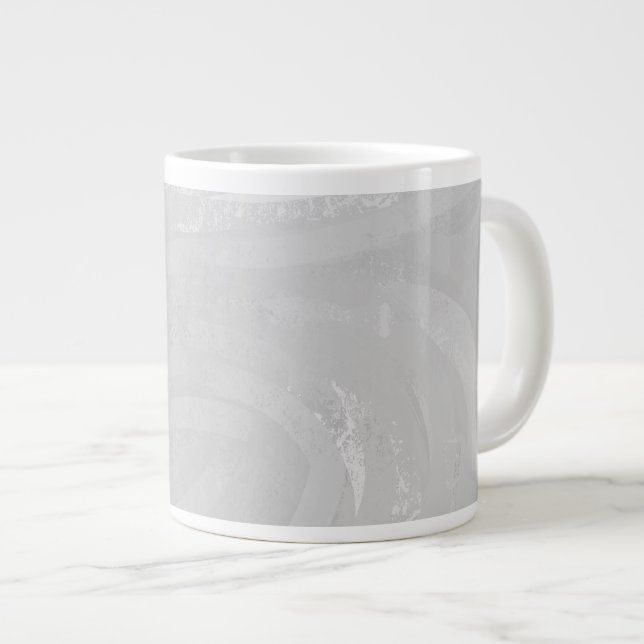Taza De Café Grande Rainy Sky Gray Swirl (Derecha)