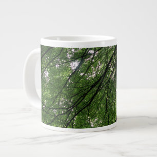 Taza De Café Grande Ramas y hojas