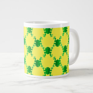 Taza De Café Grande Ranas lindas del dibujo animado