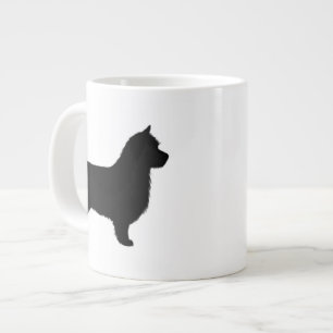 Taza De Café Grande Raza de perro terrier australiano Siluetas de Auss