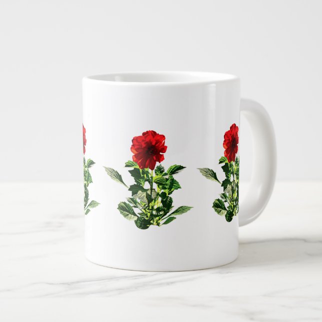 Taza De Café Grande Red Gerbera Daisy (Derecha)