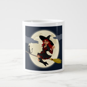 TAZA DE CAFÉ GRANDE REDHEADED HALLOWEEN WITCH