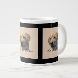 Taza De Café Grande Regalos de arte de Labrador Amarillo
