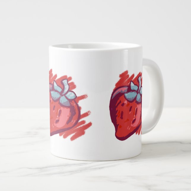 Taza De Café Grande Regalos de fresa (Derecha)