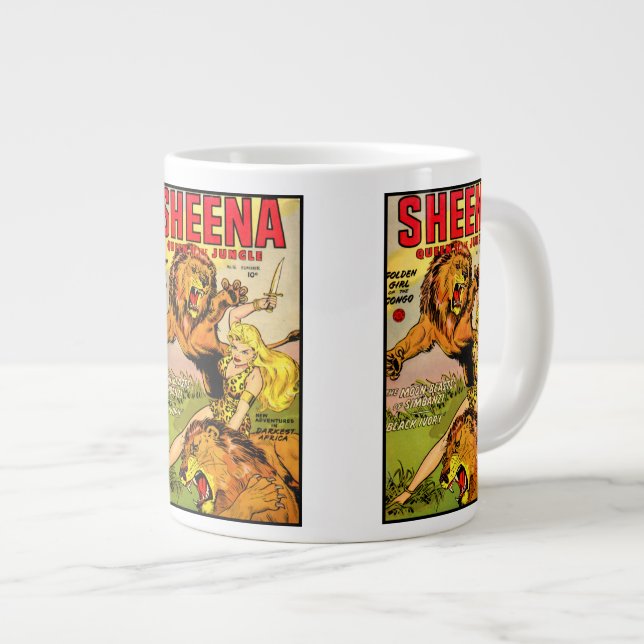 Taza De Café Grande Reina de Sheena de la selva (Derecha)
