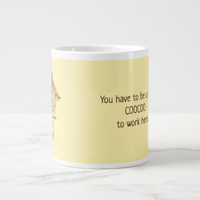 Taza De Café Grande Reloj del Coo del Coo (Frente)