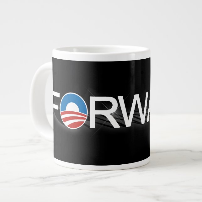 Taza De Café Grande Remita para Obama 2012 (Izquierda)
