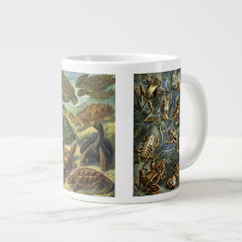 Taza De Café Grande Reptiles y Anfibios Antiguos por Ernst Haeckel