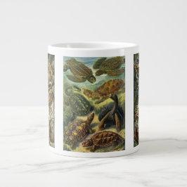 Taza De Café Grande Reptiles y Anfibios Antiguos por Ernst Haeckel