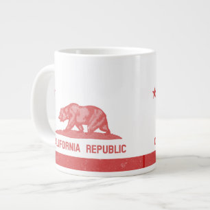 Taza De Café Grande República de California (rojo)