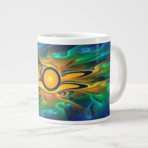 Taza De Café Grande 'Resumen de llama ligera 163'