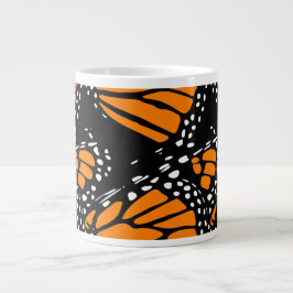 Taza De Café Grande Resumen Diseño de mariposa monarca
