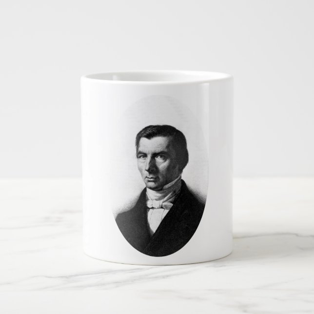 Taza De Café Grande Retrato de Federico liberal clásico Bastiat (Frente)