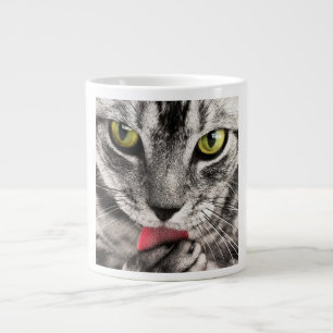 Taza De Café Grande Retrato de gato