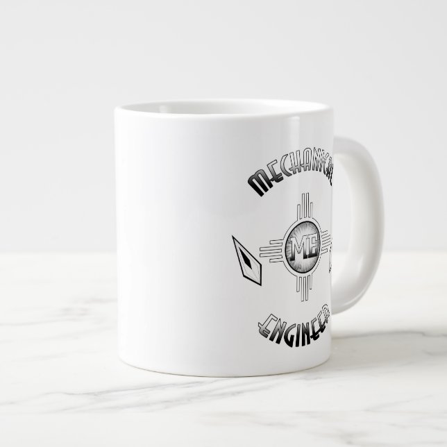Taza De Café Grande Retro de ingeniero mecánico (Derecha)