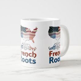 Taza De Café Grande Roots franceses estadounidenses