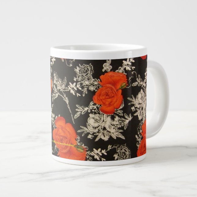 Taza De Café Grande Roses rojos (Derecha)