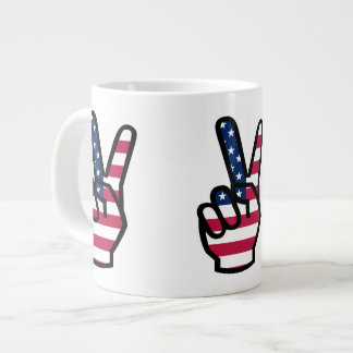 Taza De Café Grande RÓTULO de victoria de Estados Unidos