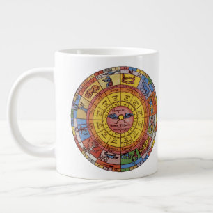Taza De Café Grande Rueda zodiacal celeste antigua Astrología vintage